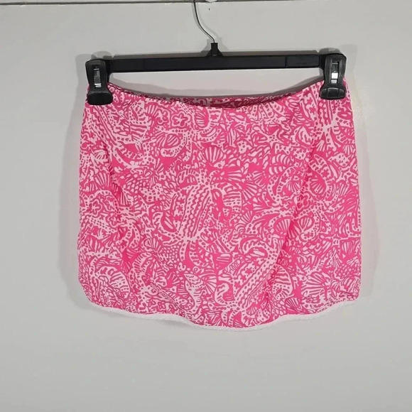 {Lily Pulitzer} Pink and White Cala Skort Hotty Get Crackin - Size 0 - Picture 6 of 11
